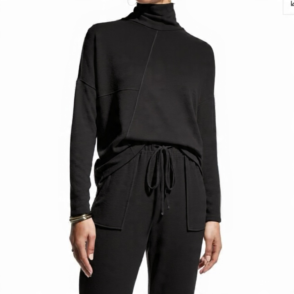 LBLC the LABEL Black Mimi Cozy Turtleneck Sweater Size Small NWT